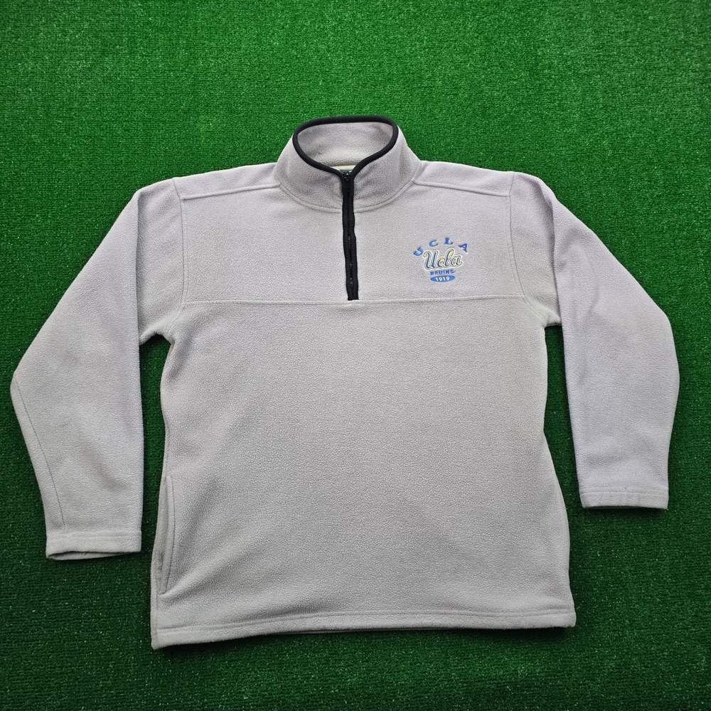 UCLA Bruins Sweatshirt Mens Medium Gray Fleece Pullover Bear NCAA College Sports